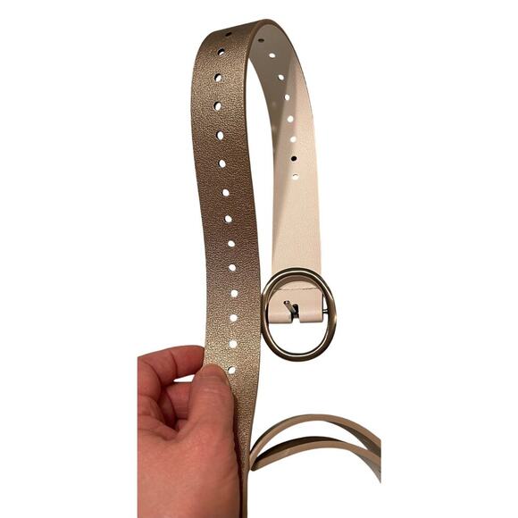 NWT Size 0X 14/16 Catherine’s Gold/White Reversible Fashion Belt - Picture 2 of 3